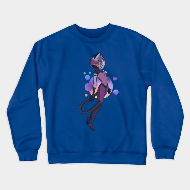 Space Catra Crewneck Sweatshirt by Iria Abella 